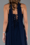 Abendkleid Lang Chiffon Marineblau ABU5486