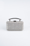 Abendtasche Gemustert Platin SH857