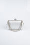 Abendtasche Laserschnitt Silber SH860