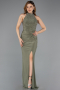 Khaki Abendkleid Lang ABU5422