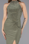 Khaki Abendkleid Lang ABU5422