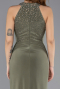 Khaki Abendkleid Lang ABU5422