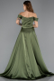 Abendkleid Lang Satin Khaki ABU5507
