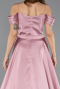 Abendkleid Lang Satin Puder ABU5507