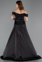 Abendkleid Lang Satin Schwarz ABU5507