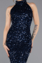 Azurblau Abendkleid Lang ABK2474