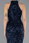 Azurblau Abendkleid Lang ABK2474