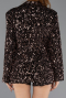 Abendkleid Kurz Pailletten-Samt Kupfer ABK2478