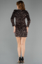 Abendkleid Mini Pailletten-Samt Kupfer ABK2477