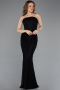 Abendkleid Lang Spitze Schwarz ABU5510