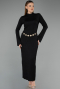 Partykleid Midi Schwarz ABK2485