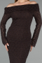 Partykleid Midi Spitze Braun ABK2488