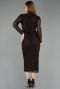 Partykleid Midi Steinbesetzt Braun ABK2492