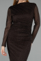 Partykleid Midi Steinbesetzt Braun ABK2492