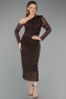 Partykleid Midi Steinbesetzt Braun ABK2493