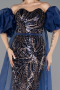 Abendkleid Lang Marineblau ABU5537