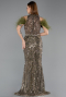 Abendkleid Lang Khaki ABU5538