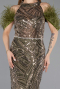 Abendkleid Lang Khaki ABU5538