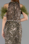 Abendkleid Lang Khaki ABU5538