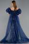Abendkleid Lang Marineblau ABU5537