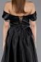 Abendkleid Lang Satin Schwarz ABU5530