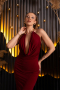 Partykleid Midi Weinrot ABK2495