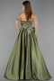 Abendkleid Lang Satin Khaki ABU5541