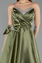 Abendkleid Lang Satin Khaki ABU5541
