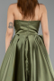 Abendkleid Lang Satin Khaki ABU5541