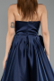 Abendkleid Lang Satin Marineblau ABU5541