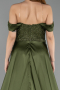 Abendkleid Lang Perlenbesetzt Khaki ABU5542