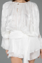 Abendkleid Mini Chiffon Weiß ABK2499