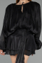 Abendkleid Mini Chiffon Schwarz ABK2499