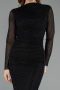 Partykleid Midi Steinbesetzt Schwarz ABK2492