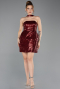 Weinrot Partykleid Mini ABK2201