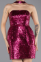 Fuchsie Partykleid Mini ABK2201