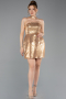 Gold Partykleid Mini ABK2201