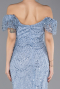 Abendkleid Lang Perlenbesetzt Indigo ABU5547