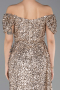 Hellgold Abendkleid Schuppig Lang ABU4843