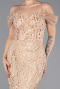 Abendkleid Lang Perlenbesetzt Gold ABU5557