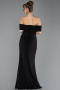 Standesamtkleid Lang Schwarz ABU5559