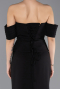 Standesamtkleid Lang Schwarz ABU5559