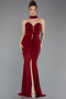 Abendkleid Lang Weinrot ABU5561