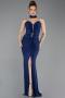 Abendkleid Lang Marineblau ABU5561