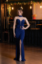 Abendkleid Lang Marineblau ABU5561