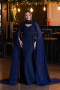 Abendkleid Lang Marineblau ABU5558