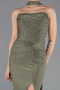Abschlusskleid Lang Khaki ABU5564