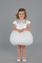 Abendkleid für Kinder Kurz Weiß ABK2502