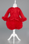 Abendkleid für Kinder Kurz Rot ABK2503
