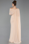 Standesamtkleid Lang Chiffon Beige ABU5418